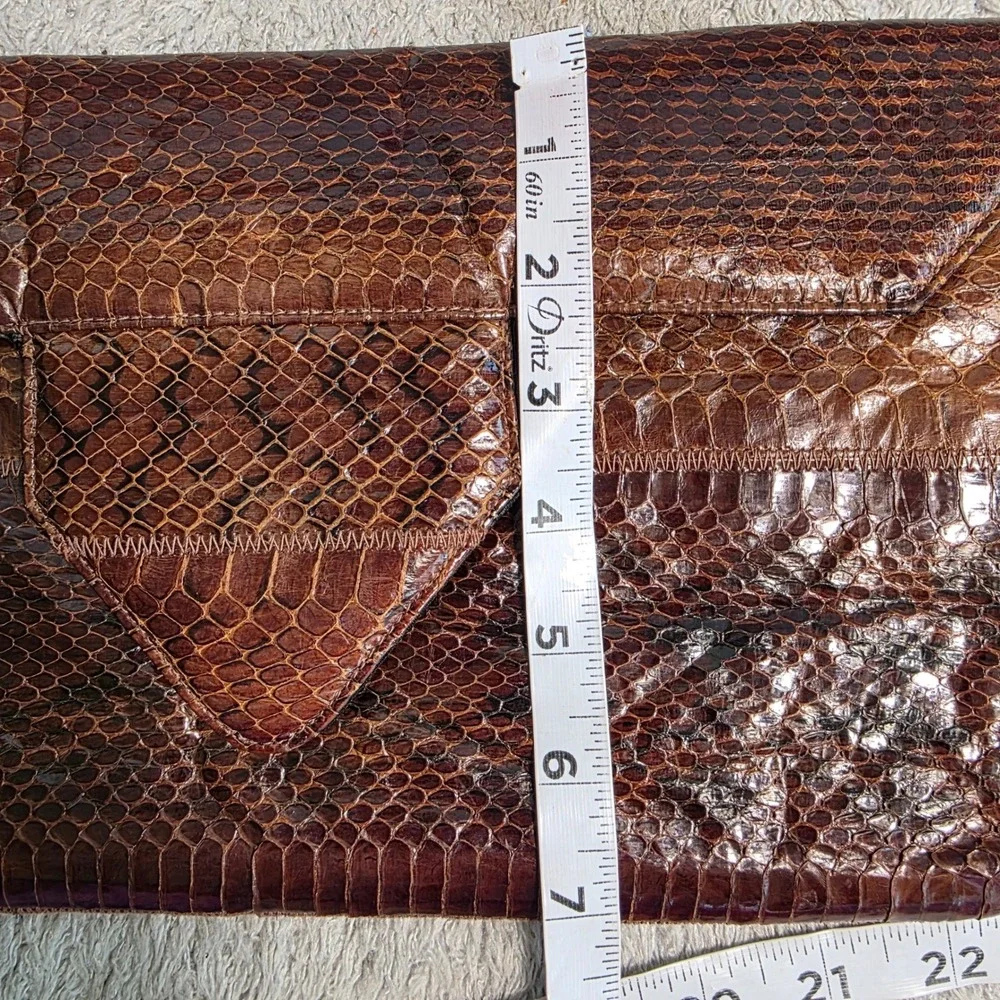 Vintage Ruth Saltz Clutch Genuine Snakeskin Envelope‎ Clutch Evening Bag EXOTIC